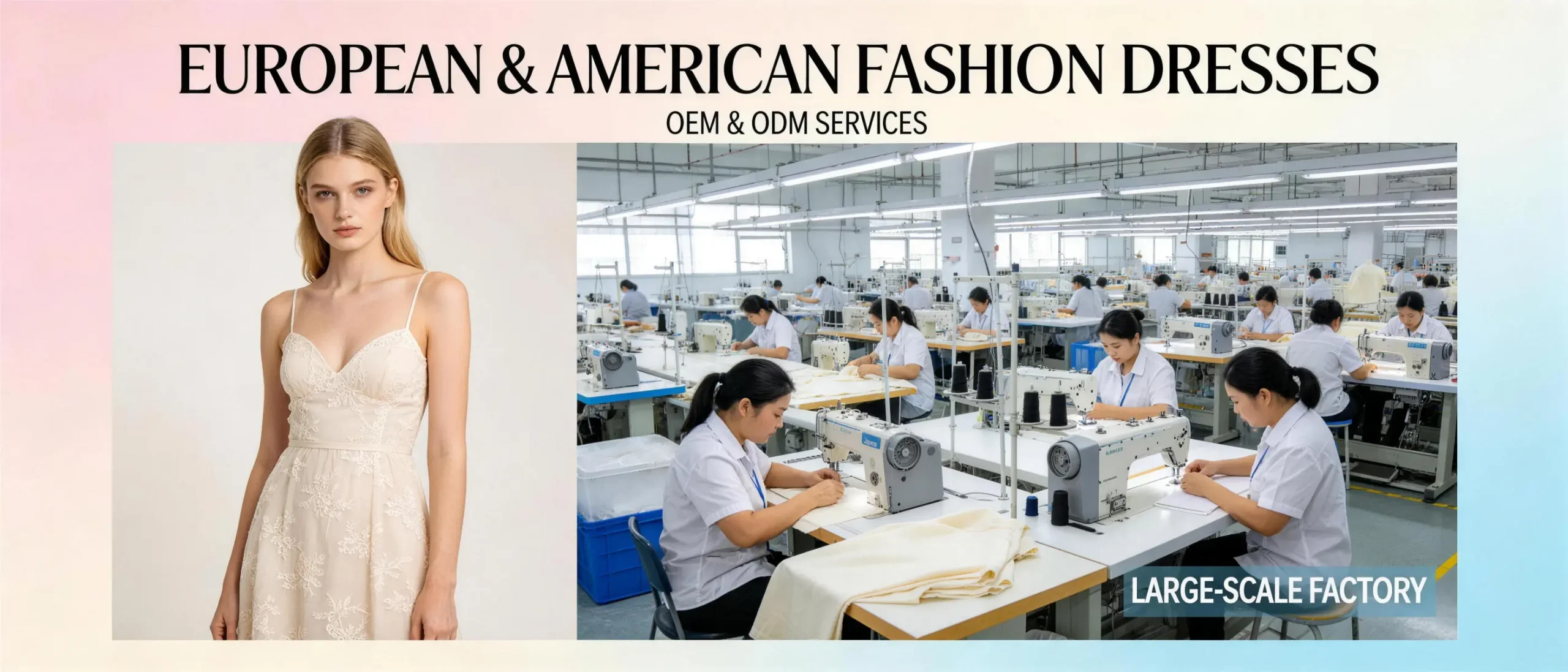 Custom OEM ODM dress manufacturing service for wholesale brands and retailers